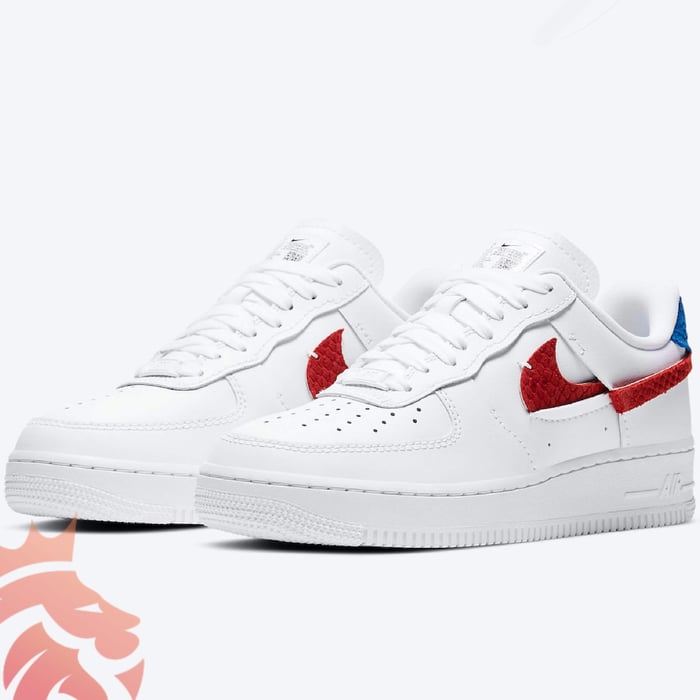 First Look: Nike Air Force 1 LXX Red and Blue Snakeskin