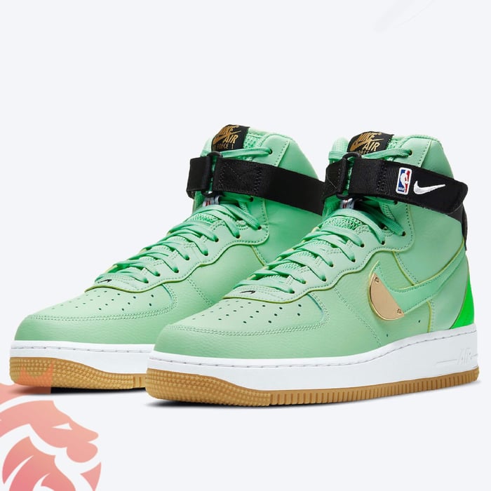 First Look: Nike Air Force 1 High “NBA Pack” Bright Green Colorway