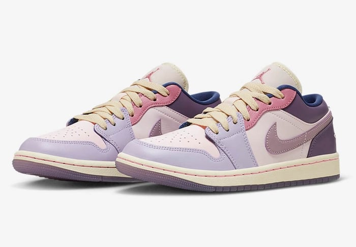 type O square pastel lavender　stina Air Jordan 1 Low 