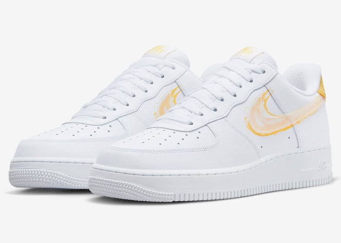 Nike Air Force 1 Low “ Yellow Brushstroke Swoosh”