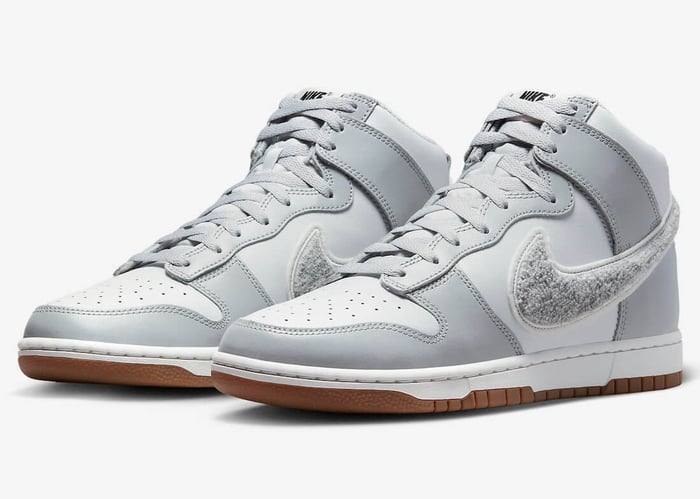 Nike Dunk High “Grey Chenille Swoosh”