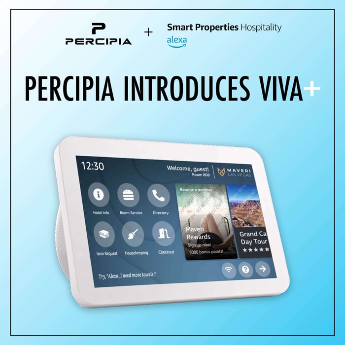 Percipia Collaborates with Amazon’s Alexa Smart Properties Hospitality to Launch VIVA+