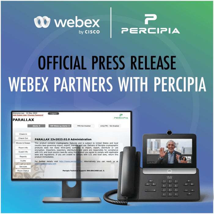 Percipia Develops Hospitality Interface for Webex