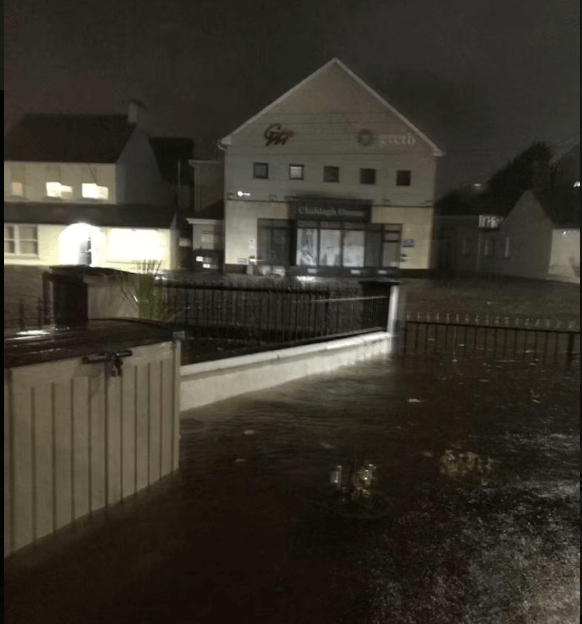 The view from Ann Cmpbell's house, protected by Dam Easy flood barriers