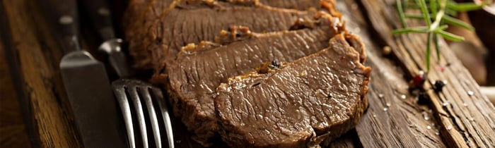 Braised flank of beef
