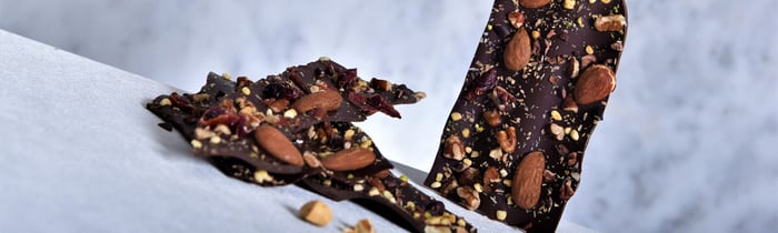 Nutty dark chocolate bar