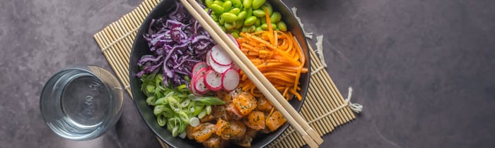 Salmon poke bowl