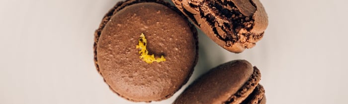 True dark macarons with yuzu and szechuan