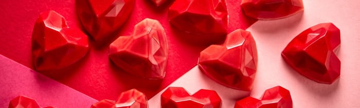 Valentines raspberry and rose pate de fruit