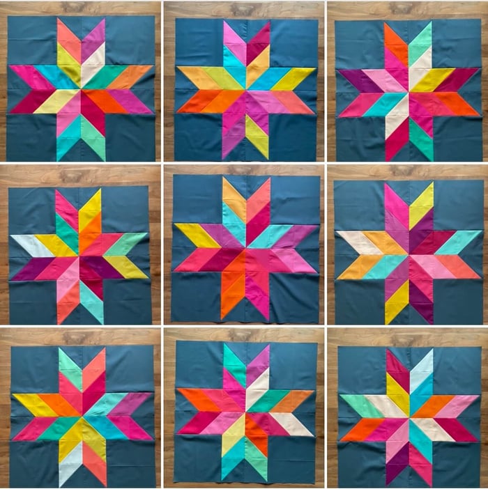 Silk Star Quilt-along Week 3, Half Square Triangles