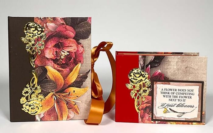 Coming Up Roses Drop Spine Box and Mini Book