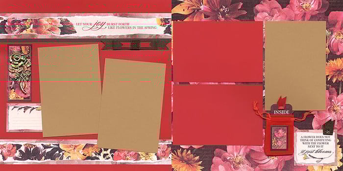 Coming Up Roses Page Kit Layout 7 & 8