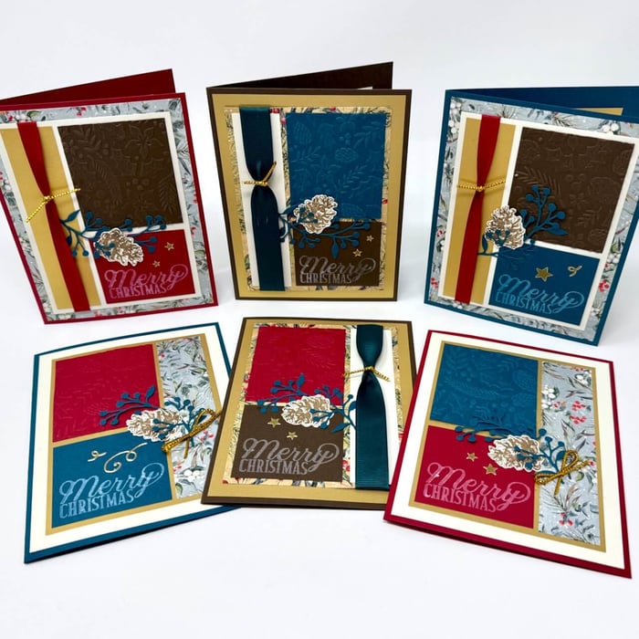 Triple Block Cards featuring Boughs of Joy