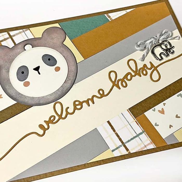 Repurposed—Make eight Little One cards with scraps.