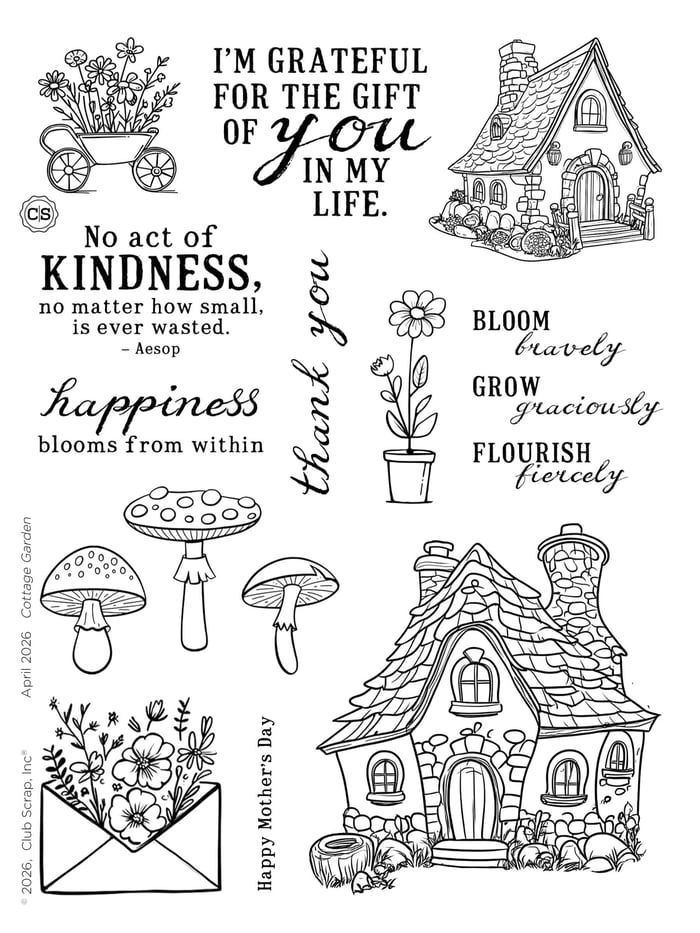 cottage garden stamps