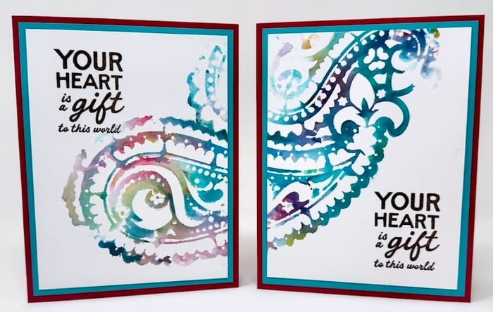 Western Stencil Split Image Cards