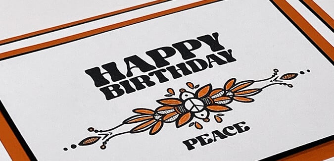 Make quick and easy cards with Flower Power stamps.