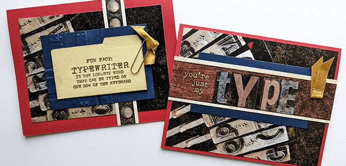Make more masculine cards with the Typeset Page Kit.