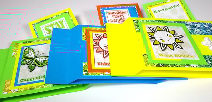 Make eight wiper cards with the Flower Power Card Kit.