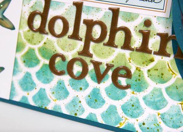 Create a beautiful Lagoon layout with the fish scale stencil!
