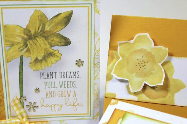 Monthly Challenges featuring the Daffodils kit.