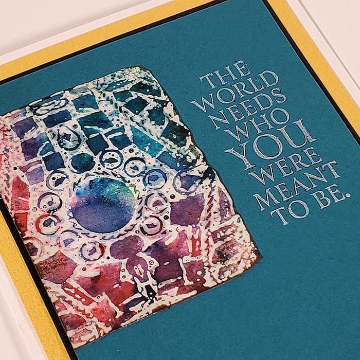 Turquoise Stamped Cards