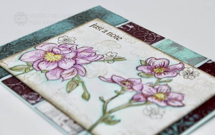 Quad panel card featuring Beautiful Noise stamps!