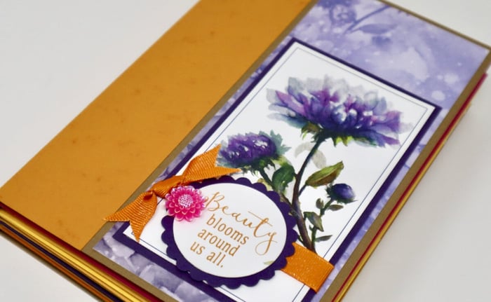 Dahlia Remix Memento Holder - A gorgeous page kit project!