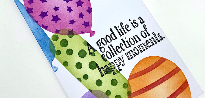 Hooray Balloon Stencil - A tag to celebrate happy moments!