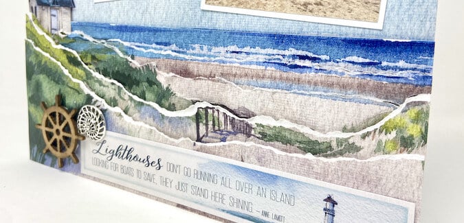 Layered Lighthouse Print - Make a 3D scrapbook page!