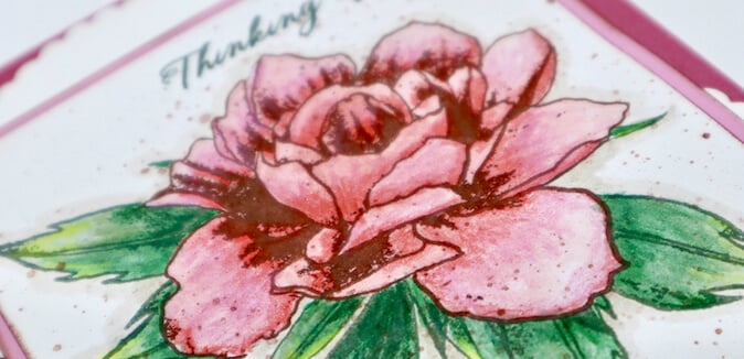 Peony Blossom - Stamping, Masking, and Coloring, oh my!