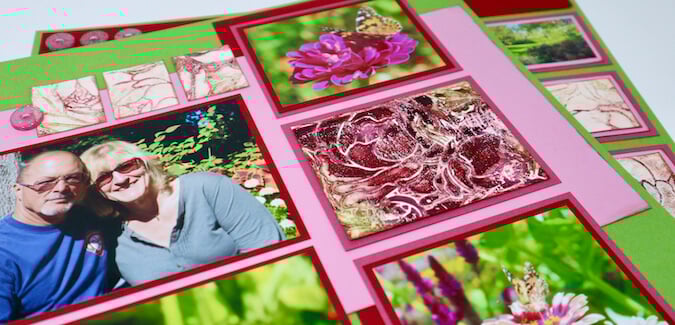 Peony Stencil Gel Prints - Perfect for pages!