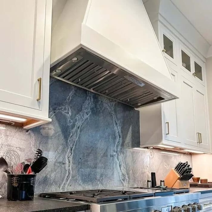 Custom Tapered Range Hood in a luxury kitchen