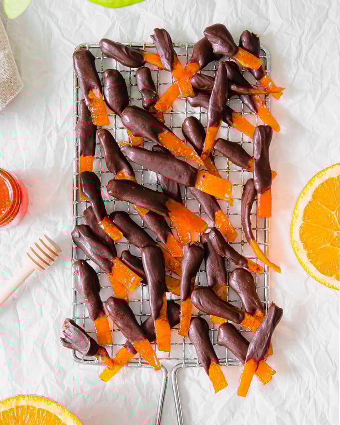 Honey Candied Orange Peels