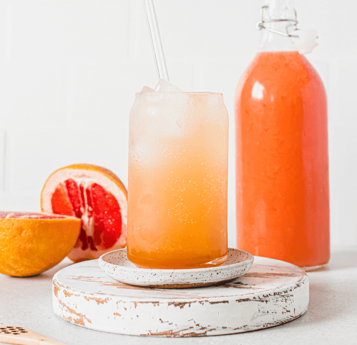 Manuka Honey Grapefruit Soda