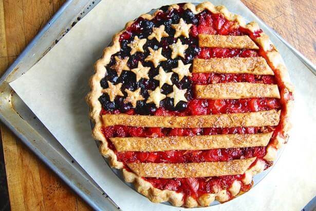 Stars and Stripes Strawberry-Blueberry Honey Pie