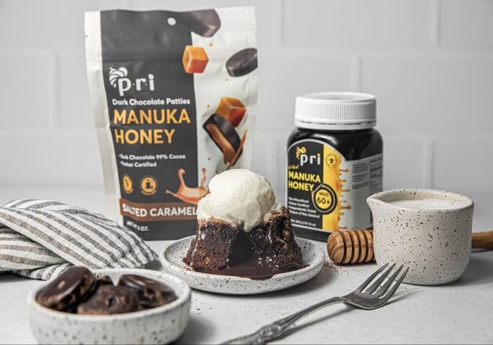 Air Fryer Molten Honey Lava Cake