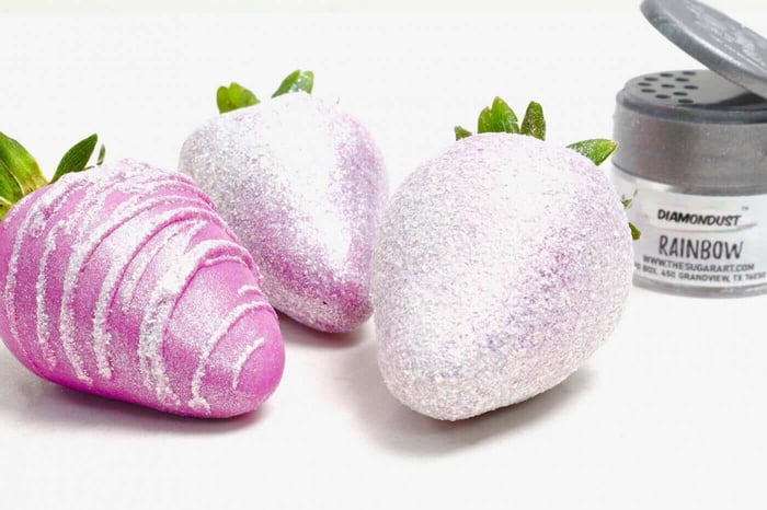 edible glitter strawberries