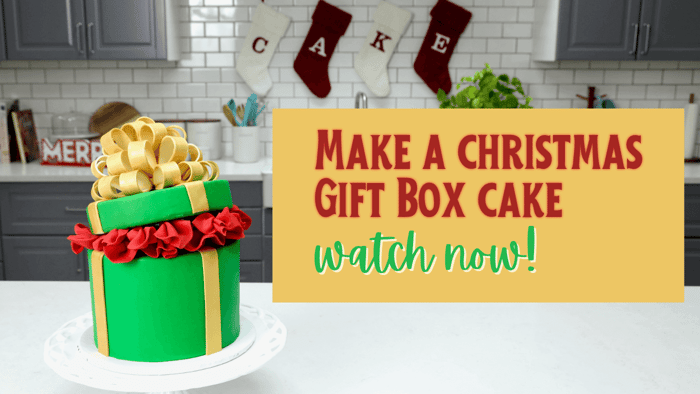 Make A Gift Box Cake, Color Fondant and Airbrush