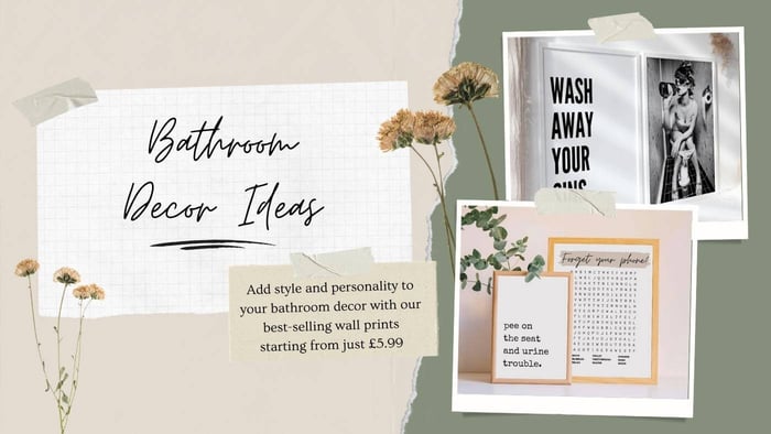 Bathroom Decor | Simple & Affordable Bathroom Prints