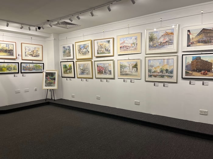 0211 in watercolour art exhibition in Singapore