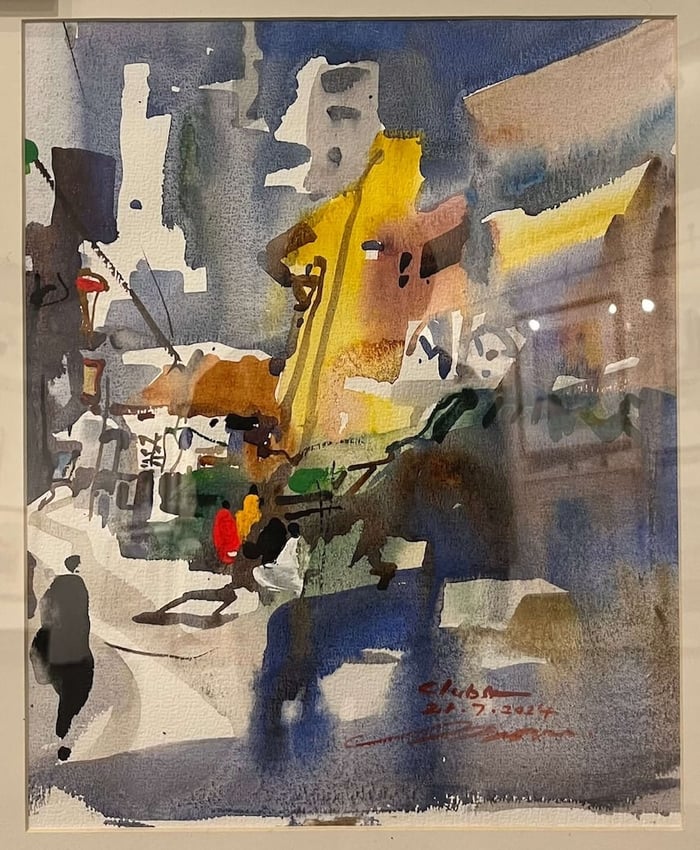 林辉忠 Lim Hwee Tiong’s watercolour painting of Cub Street