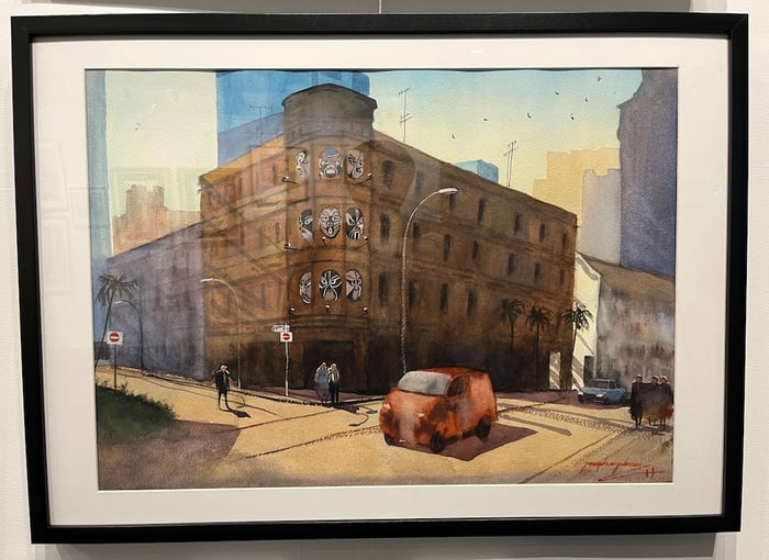 王雅瑞 Joseph Wong Ah Sooi's watercolour painting of Tanjong Pagar