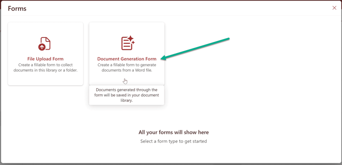SharePoint Structured Documents: Form Automatically Generates a Document