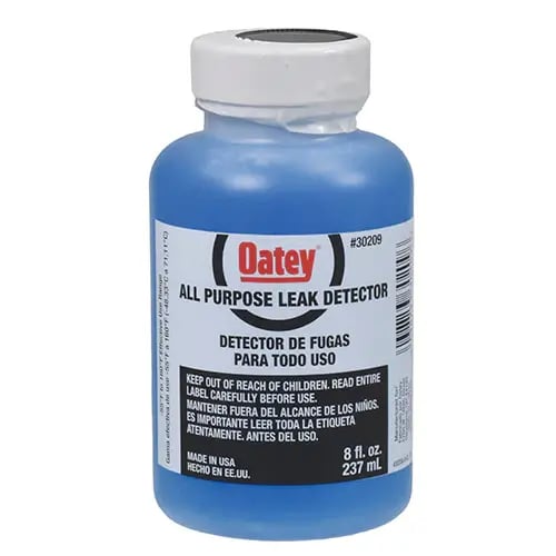 Safety is always priority when working with torches! Apply this fluid every time you change your torch, hook up a new tank or torch, or simply when you want to check for any leaks that may have formed in any of the connections. Should a leak be present. the liquid will bubble within seconds of application alerting you of a leak. Contains 8 fl. oz.