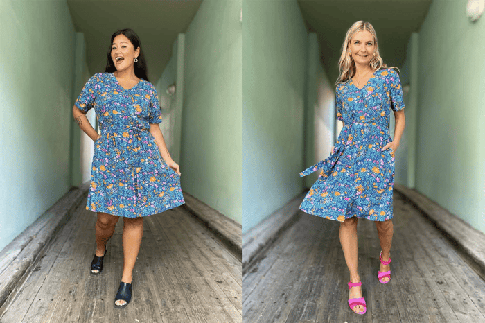 etisk produsert blomstrete sommerkjole fra dianas vintage