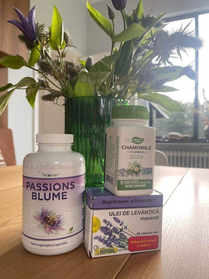 Milenas søvn cocktail, lavendel, passionsblomst, kamilleblomst