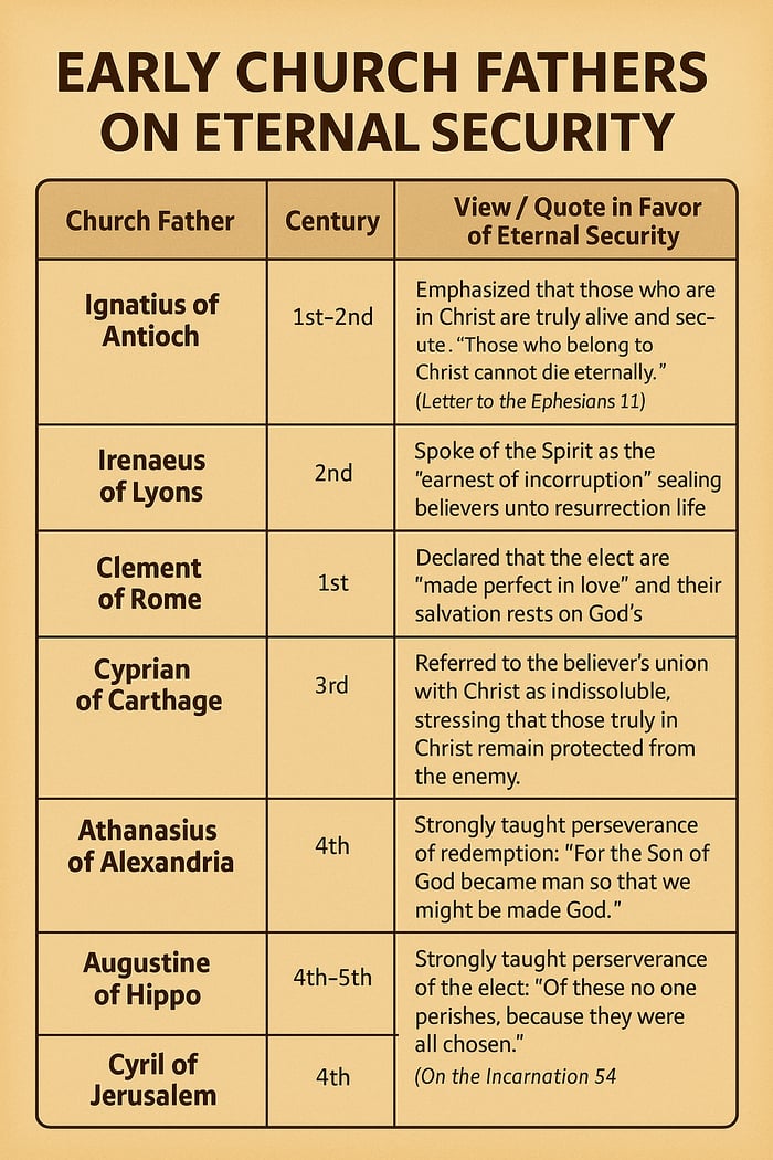 Church Fathers on Eternal Security