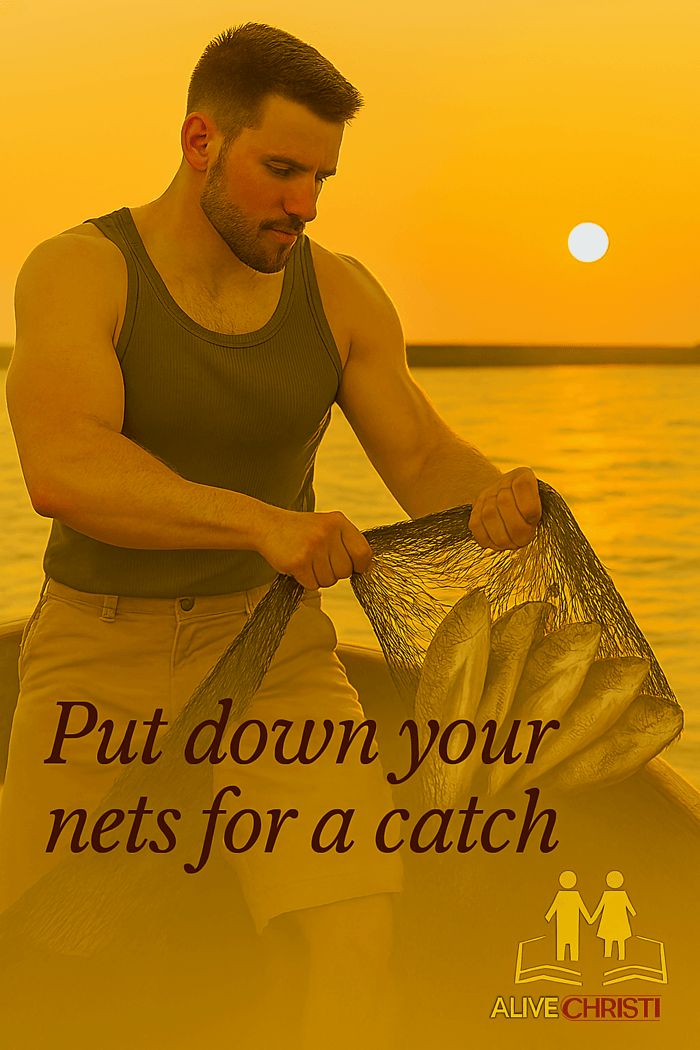 put down nets for a catch- Jesus encouragement