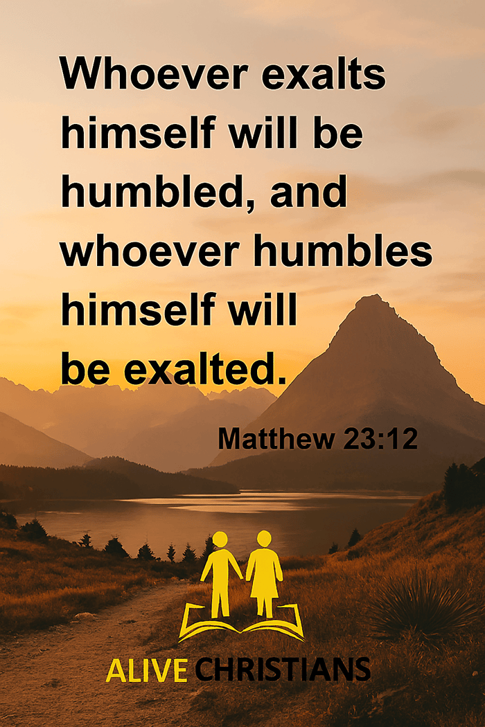 whoever exalts himself will be humbled